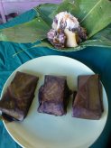 Nacatamal in banana leaves